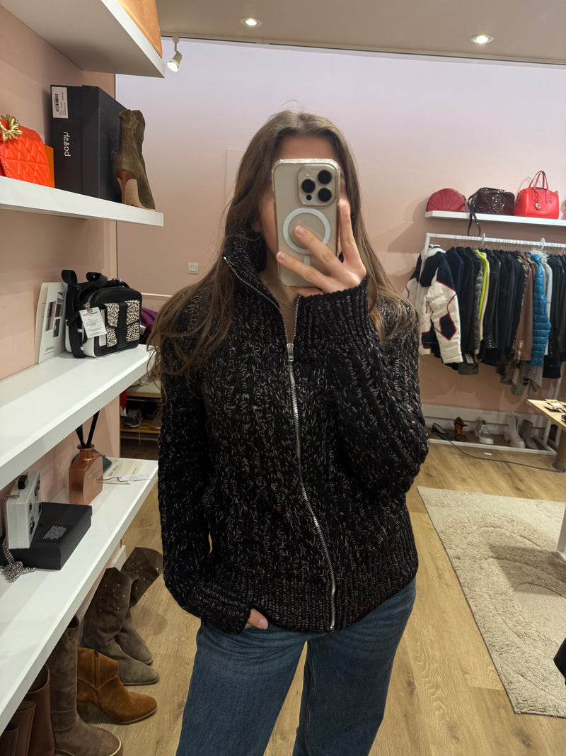 Gilet Isabel Marant noir et violet T40