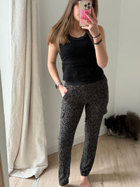 IKKS Kaki et noir Pantalon T.34