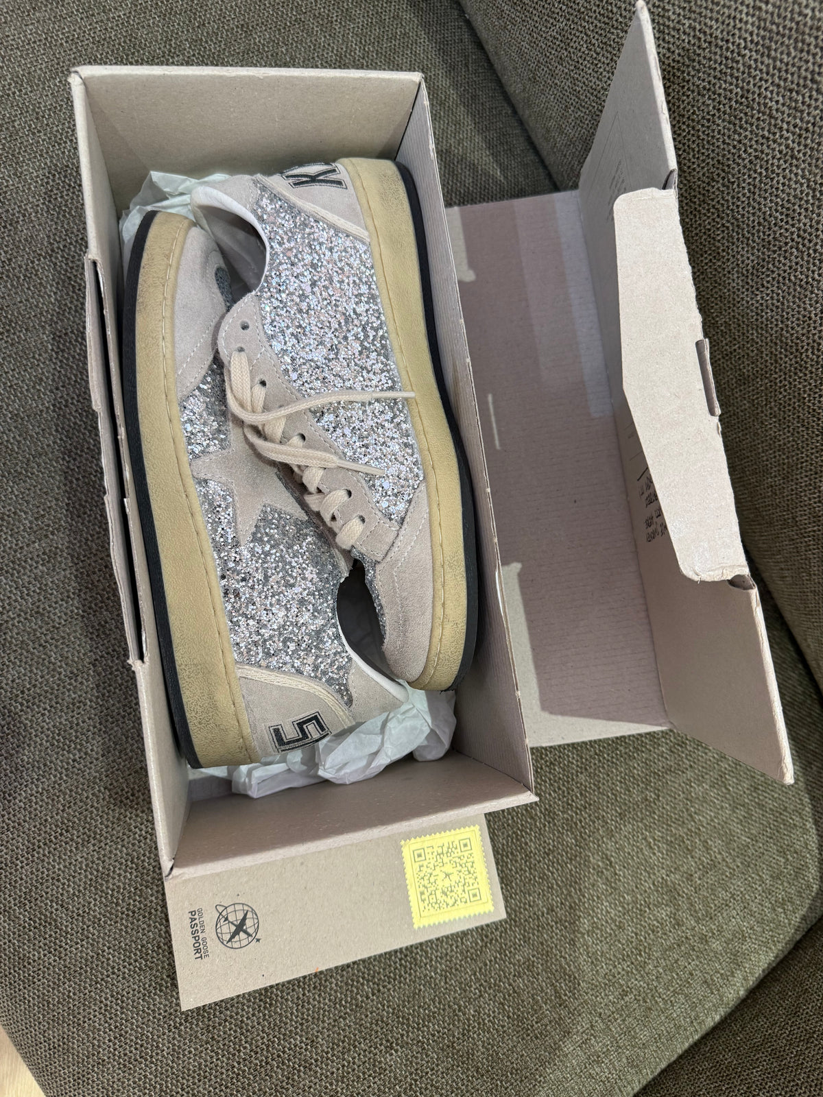 Golden Goose - Beige argenté - Baskets beige argenté - T.36