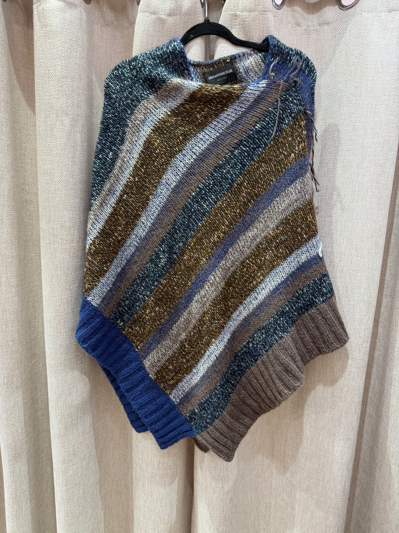 Poncho marron et bleu Zadig & Voltaire T.U