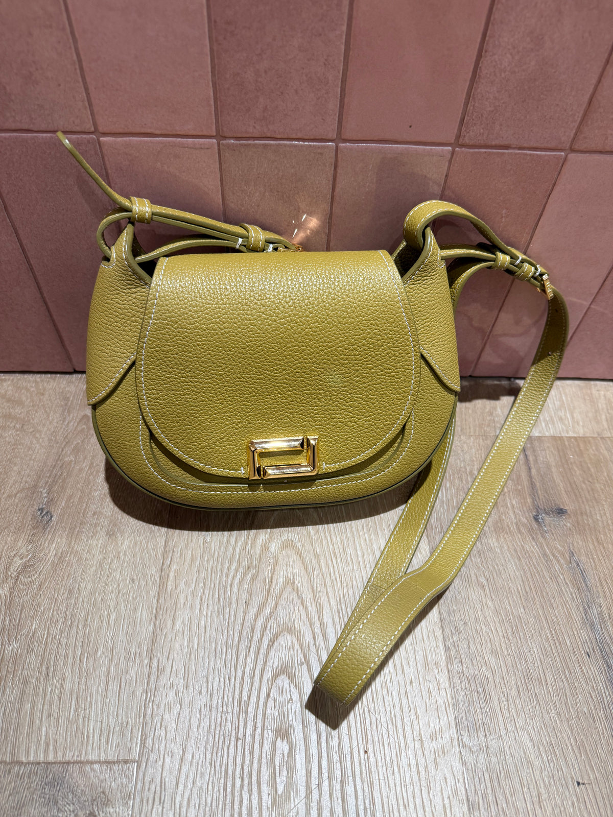 Sac vert lancel cuir Paulette