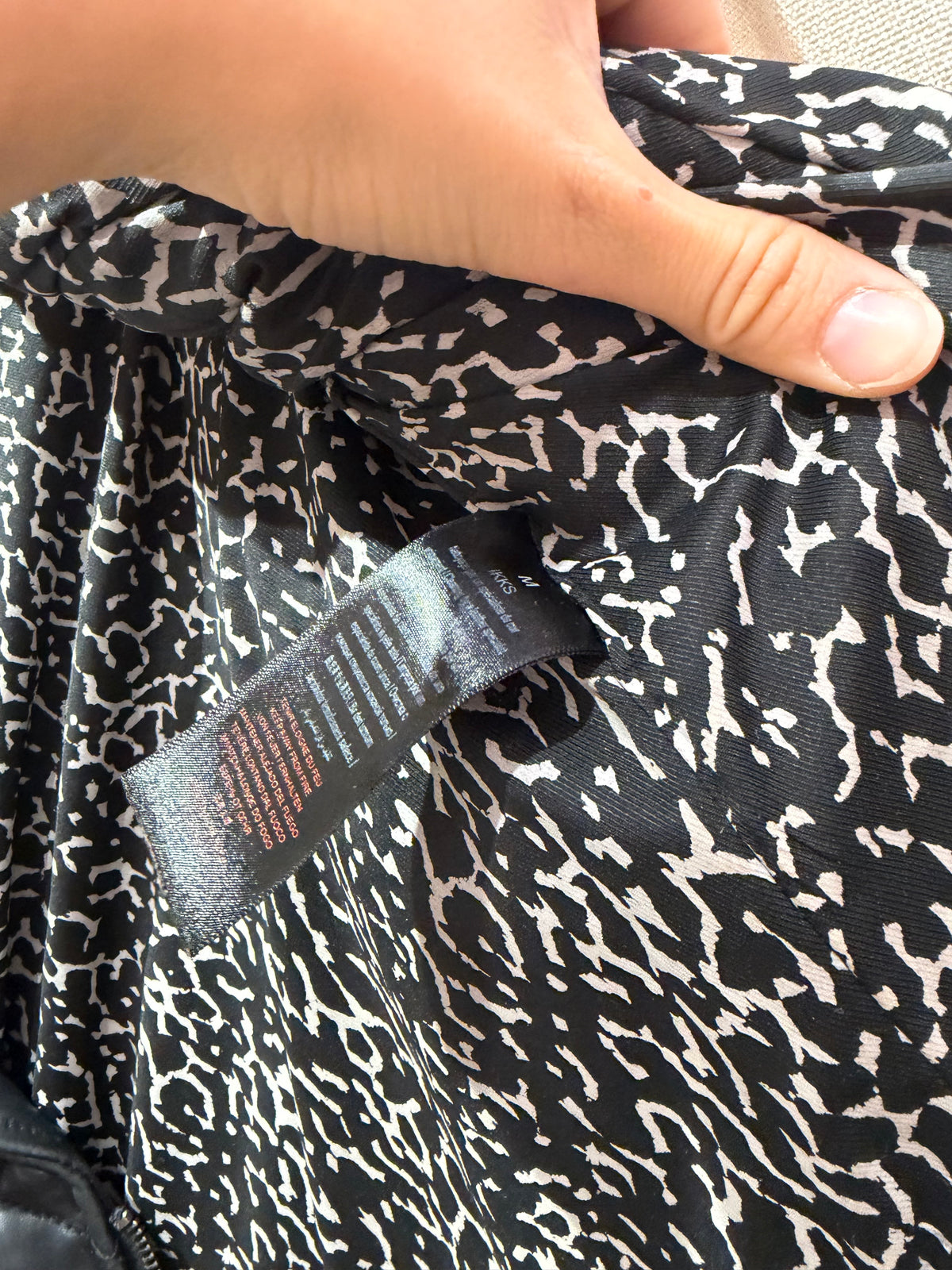 Veste en cuir noire matelassée IKKS - T.M 01/10