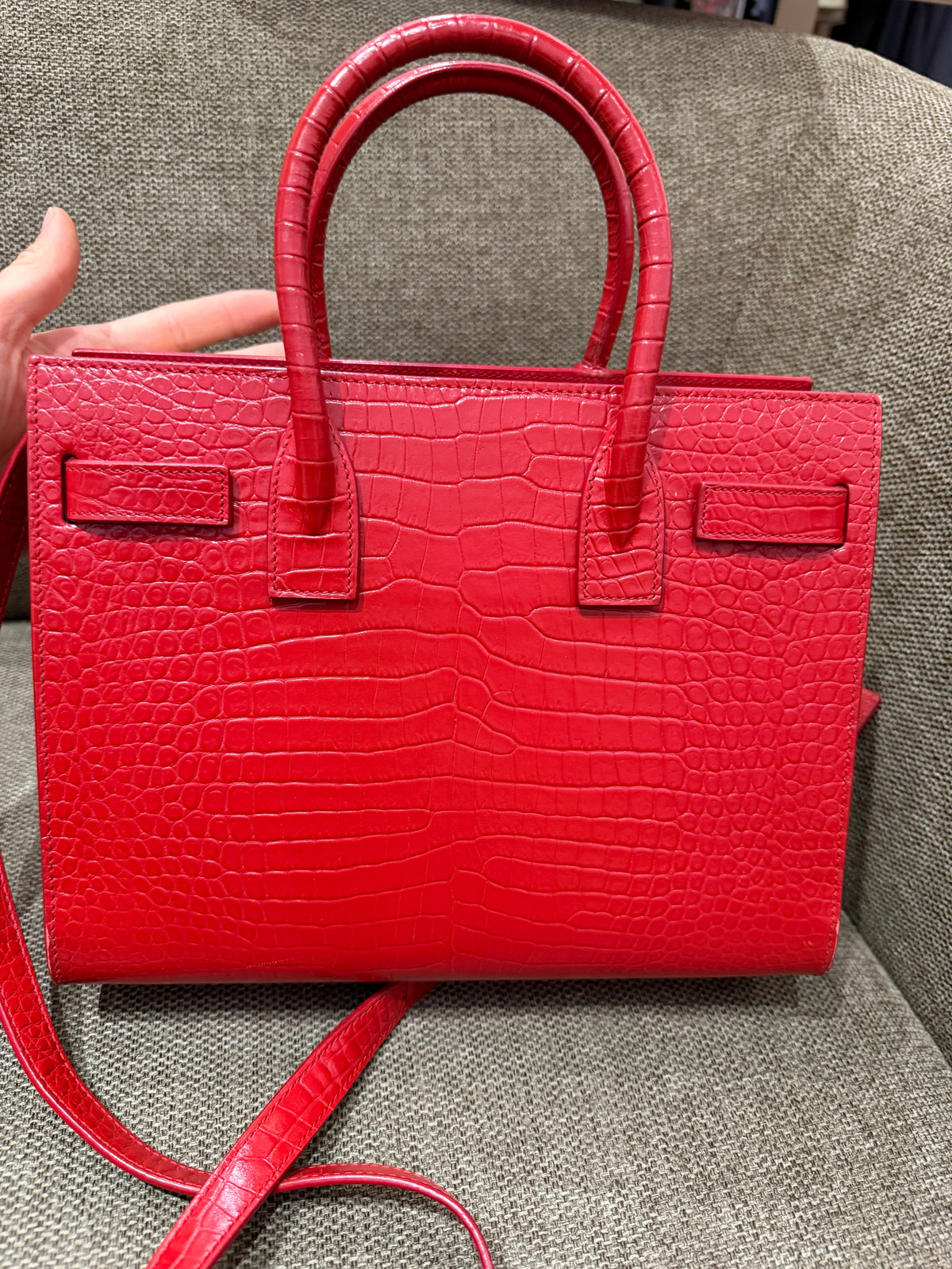 Sac de jour rouge Saint Laurent 09/09