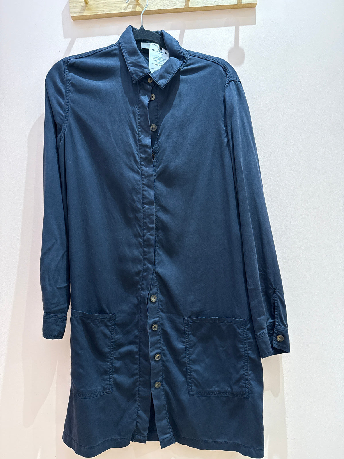 Robe manches longues bohème Zapa noire unie T.40