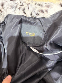 Manteau en fourrure Maje T.S blanc et noir 04/09