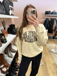 Sweat beige écriture marron Sandro T.S