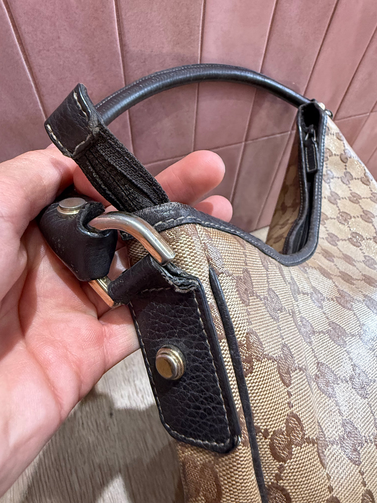 Sac Gucci beige toile enduite 03/06