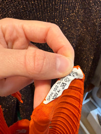 Foulard Orange Hermès soie Le doux