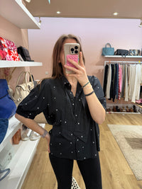 i.code chemise noir mc coeur blanc T.XL 31/05