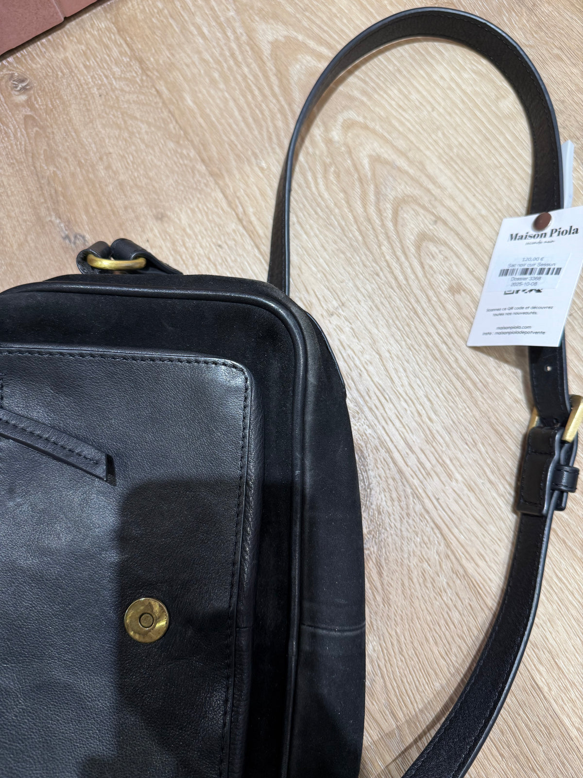 Sac noir cuir Sessun