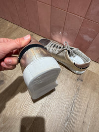 Baskets beige et cuir doré Crime London T.39