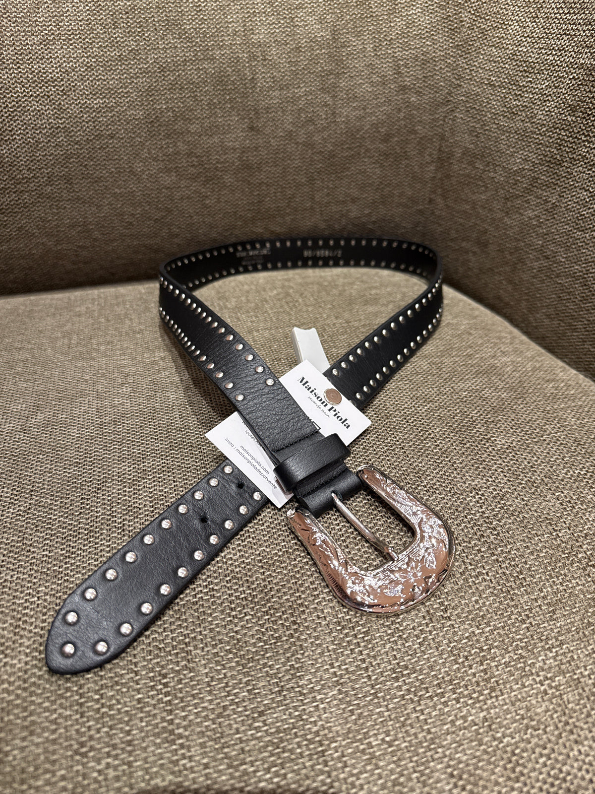 Ceinture en cuir bergé T.90