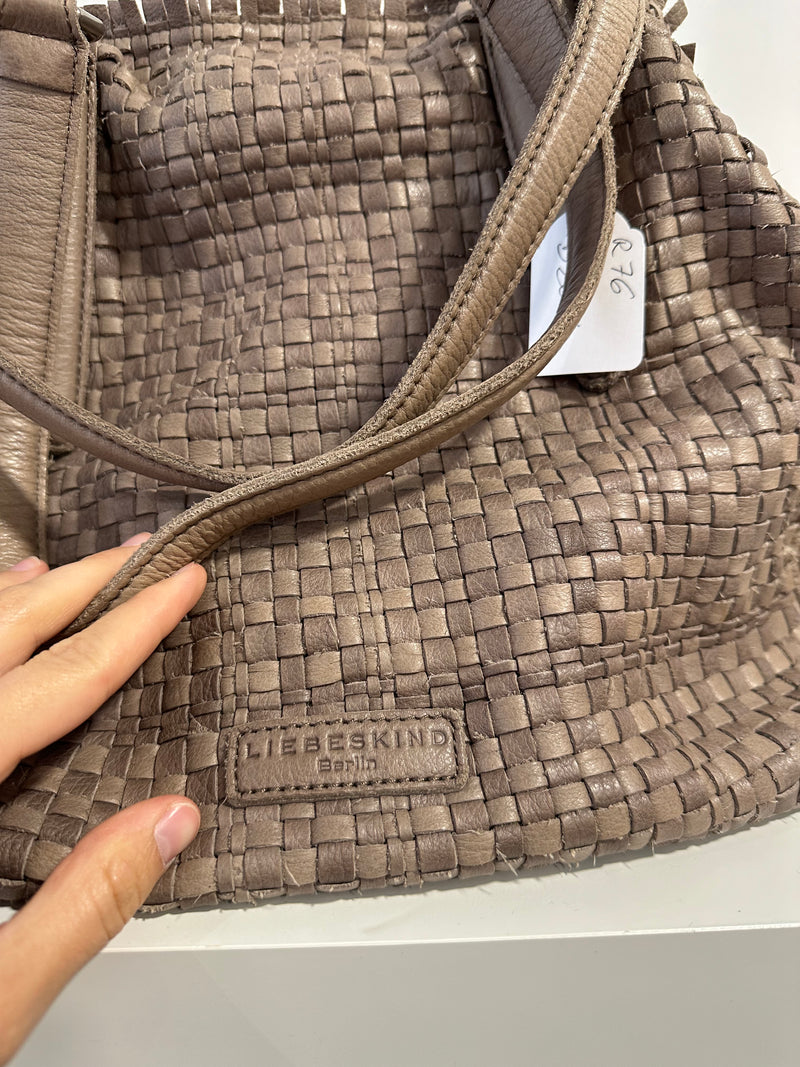 Sac liebeskind taupe en cuir cabas