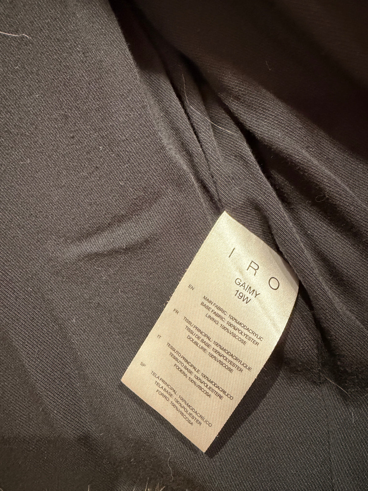 Manteau beige fourrure Iro T.38 05/09 très bon état