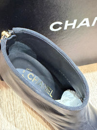 Bottines noires bout rond Chanel - T.38 07/10