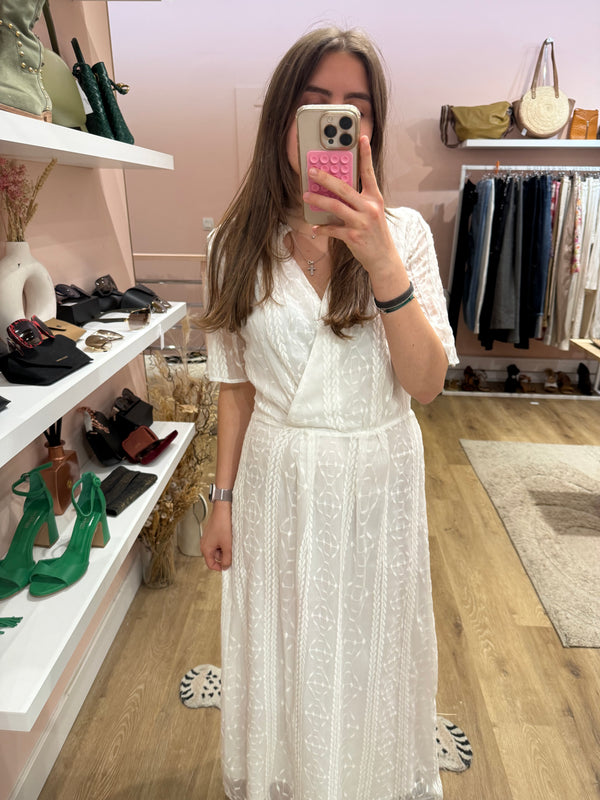 Robe longue ikks blanche T.M 09/06