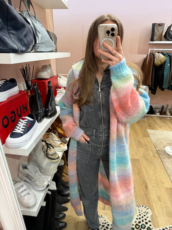 Gilet long multicolore T.U