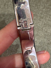 Bracelet noir Clic Hermès, finition argentée 19/10