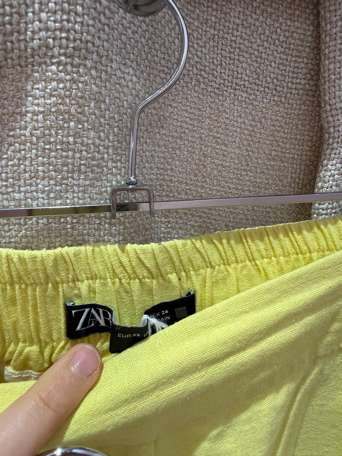 Pantalon Zara jaune T.XS