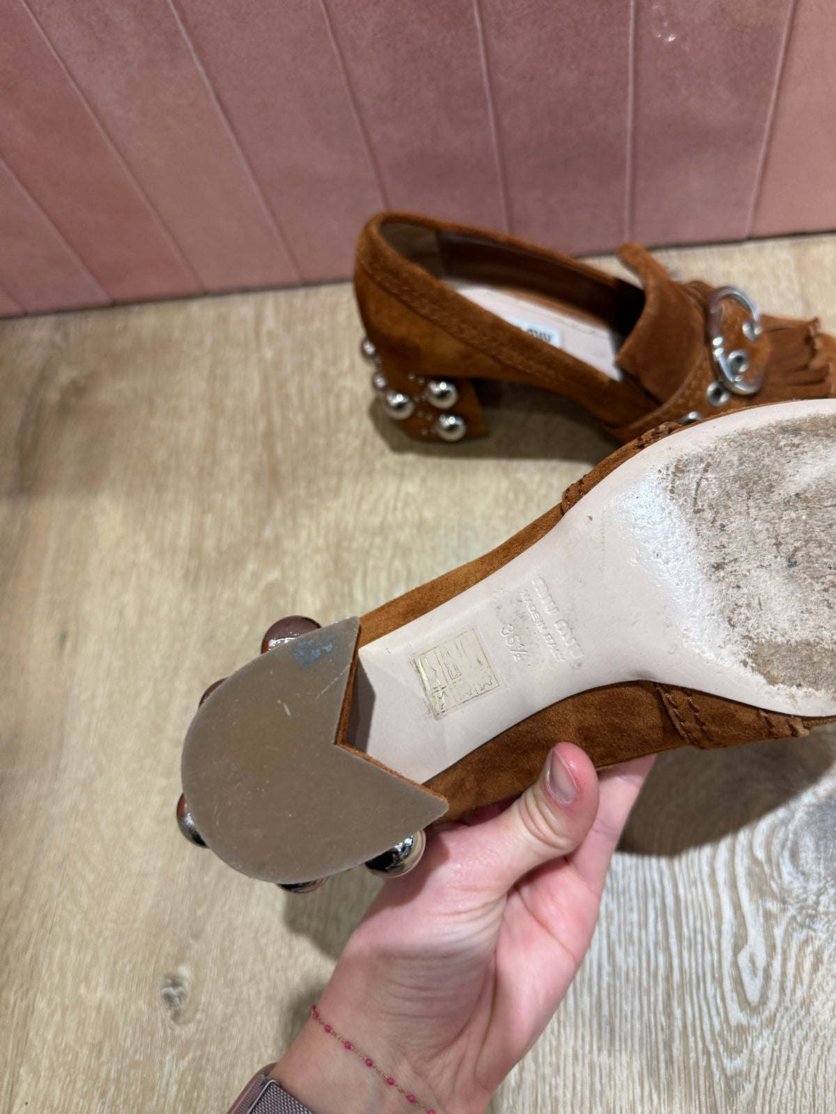 Mocassins miu miu 38,5 daim