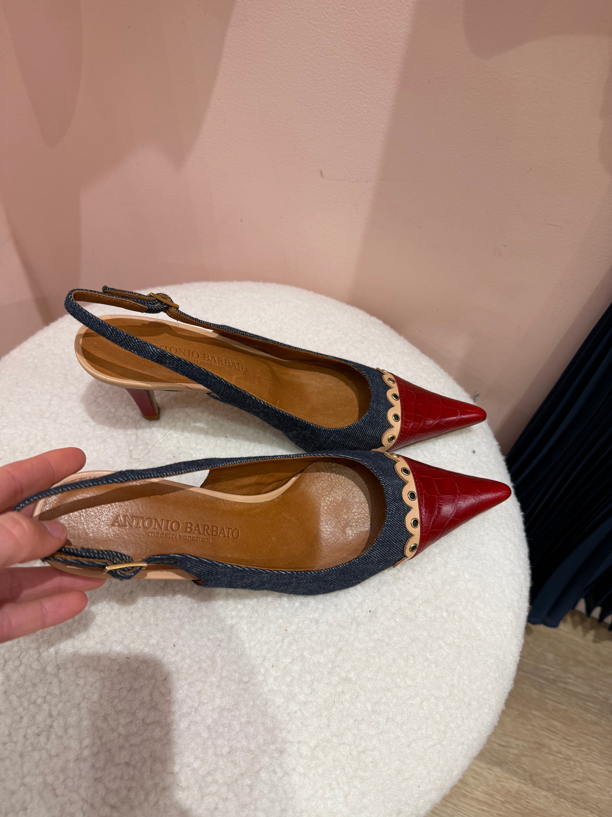 Antonio Barbato - Rouge - Escarpins rouge jean - T.37