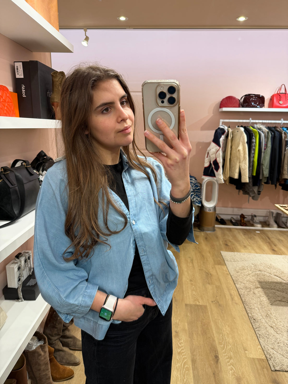 Chemise courte jean Yaya T.40