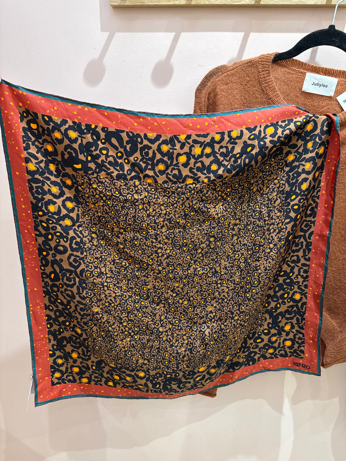 Foulard Kenzo orange soie TU