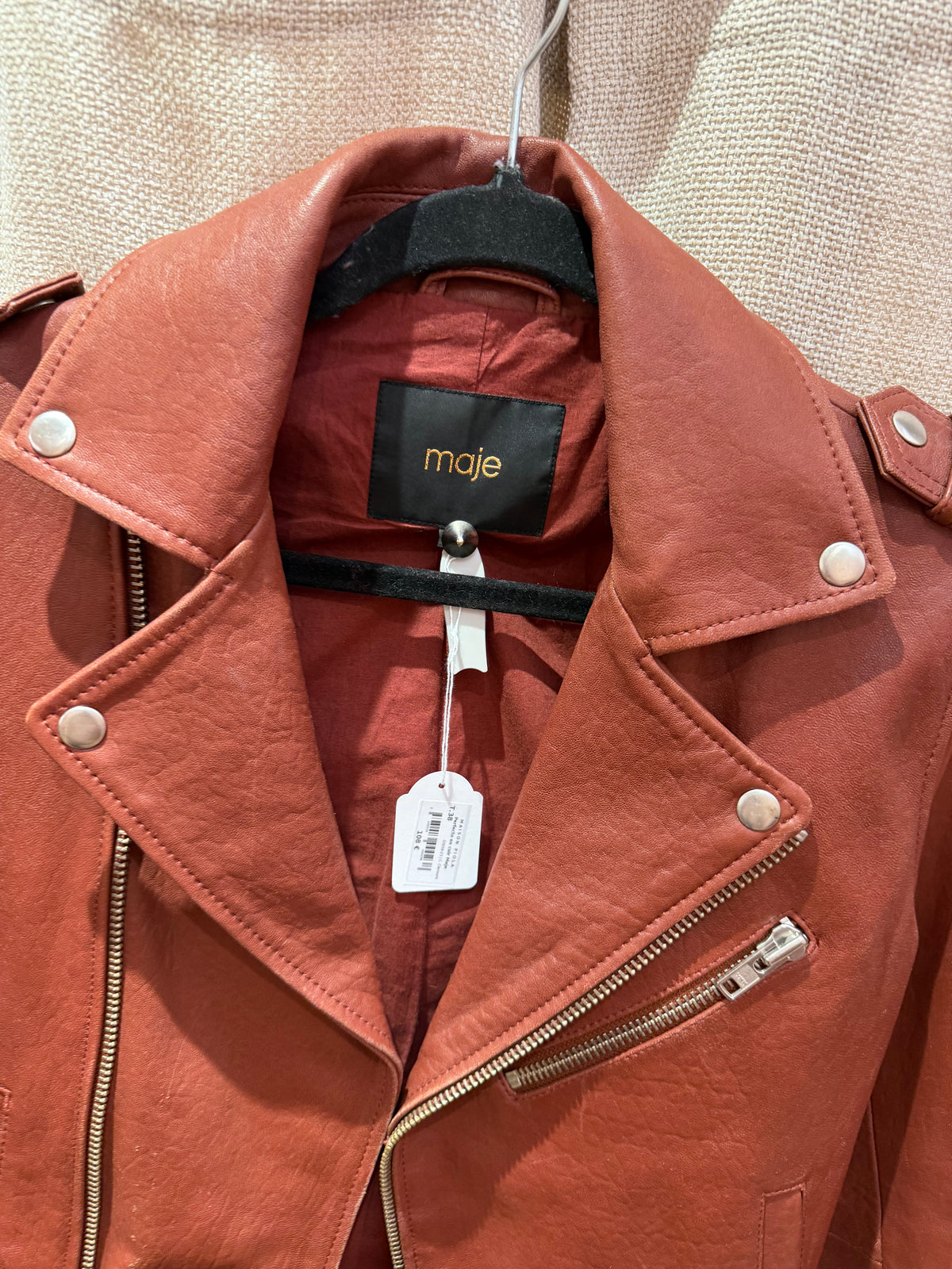 Perfecto en cuir Maje T.38 05/09