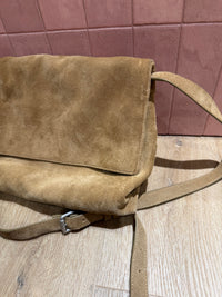 Sac bandoulière en daim beige ikks 23/10