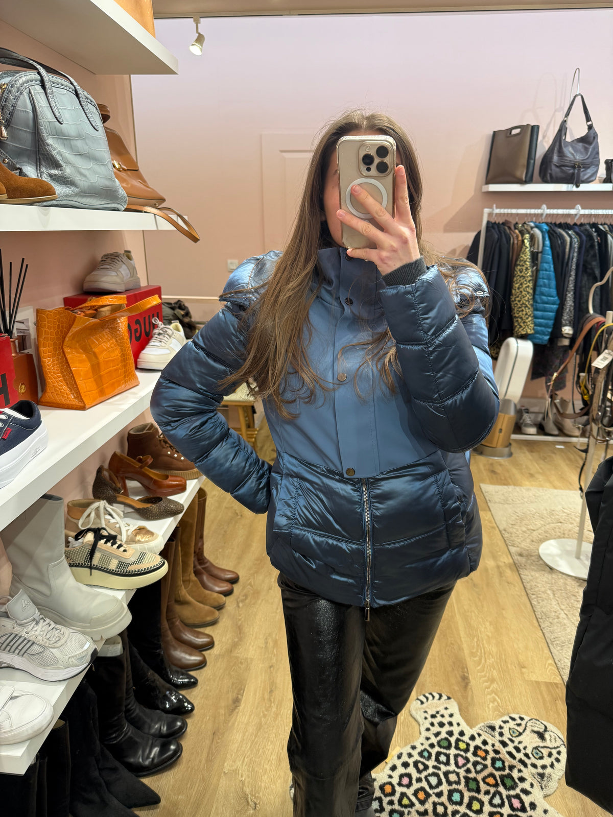 Doudoune bleue duvet Daniela - T.S