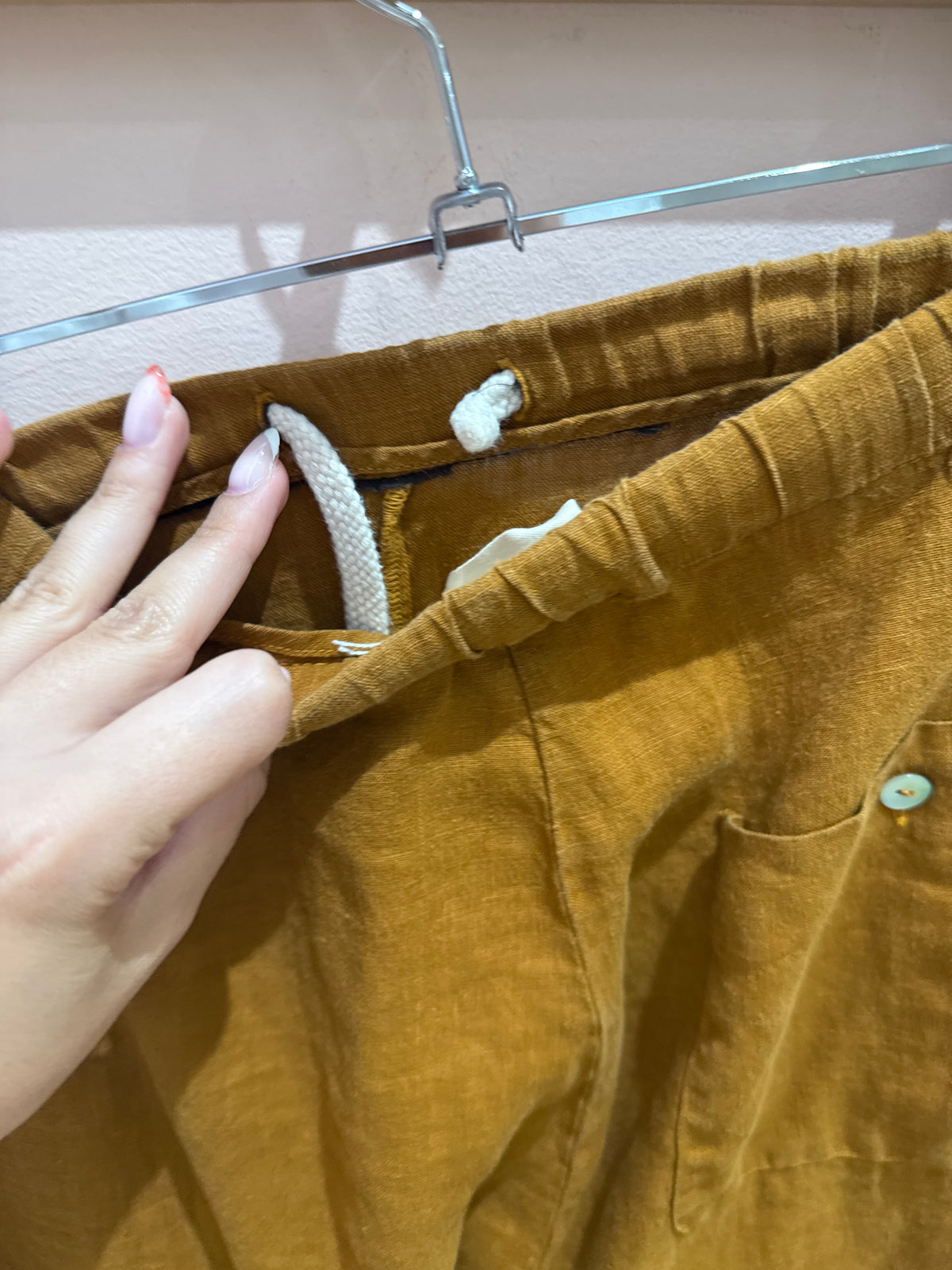 Pantalon American Vintage camel lin TU