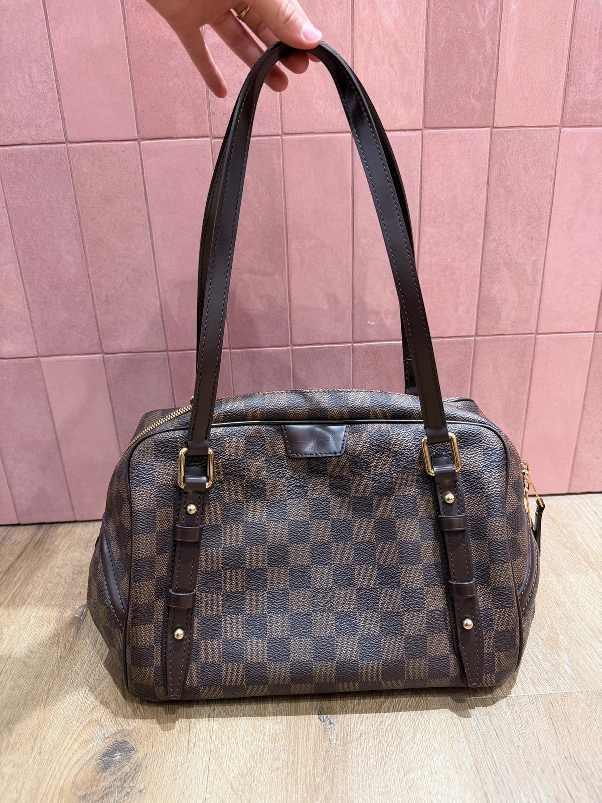 Louis Vuitton sac Rivington MM damier brun 09/10
