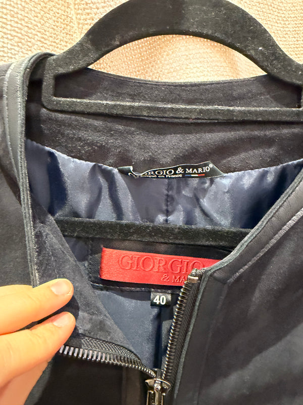 Veste en cuir et daim T.40 giorgio 28/09