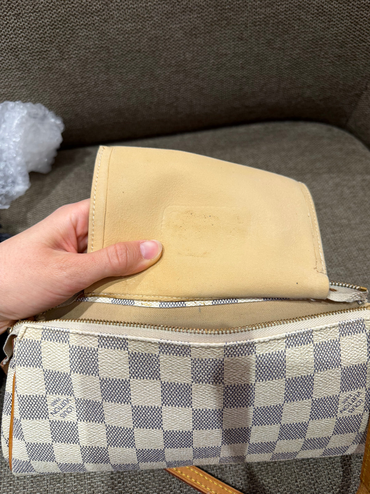 Sac Eva Louis Vuitton damier azur 17/09