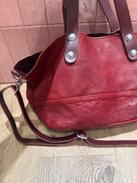 Sac cabas rouge et pochette Estellon 27/05