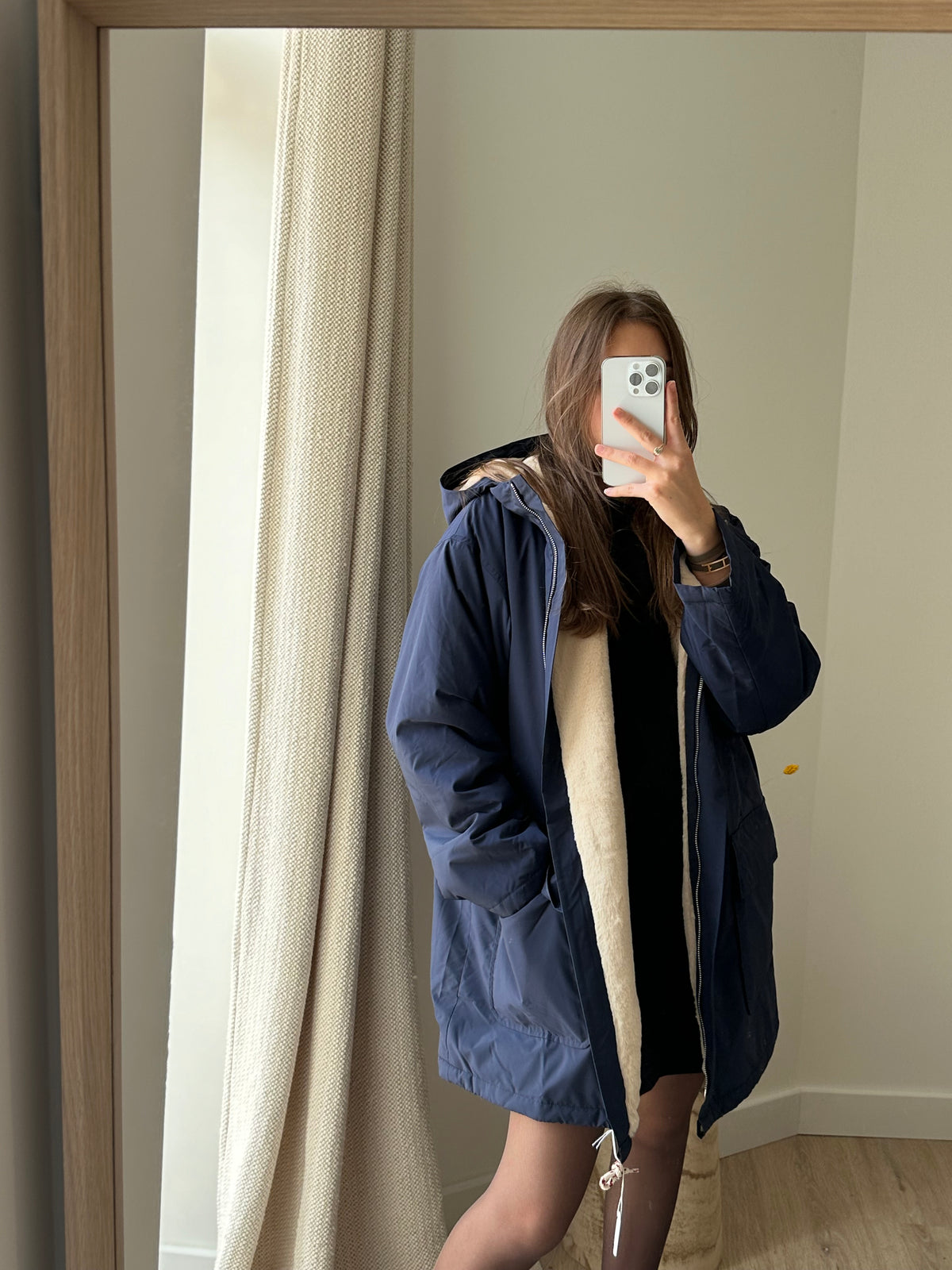 Manteau parka T.S/M bleu Laure max