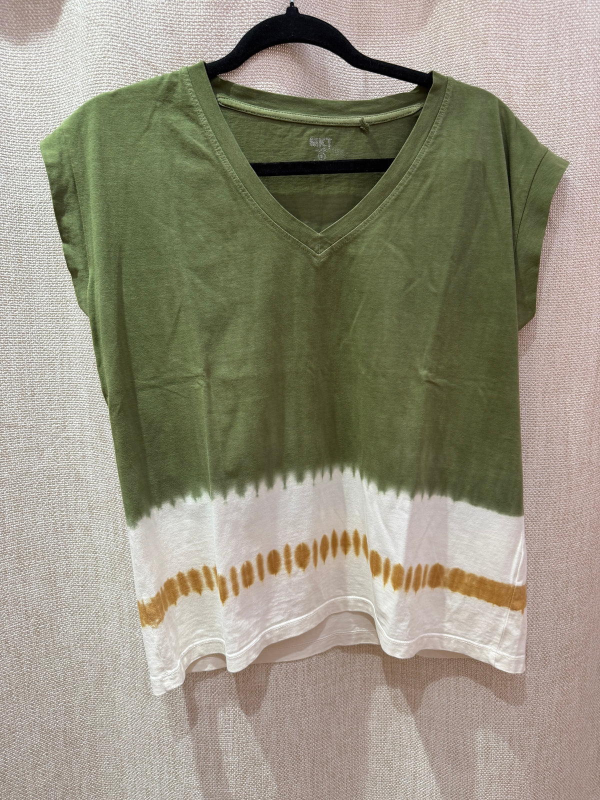 T-shirt vert et blanc MKT T.S 14/06