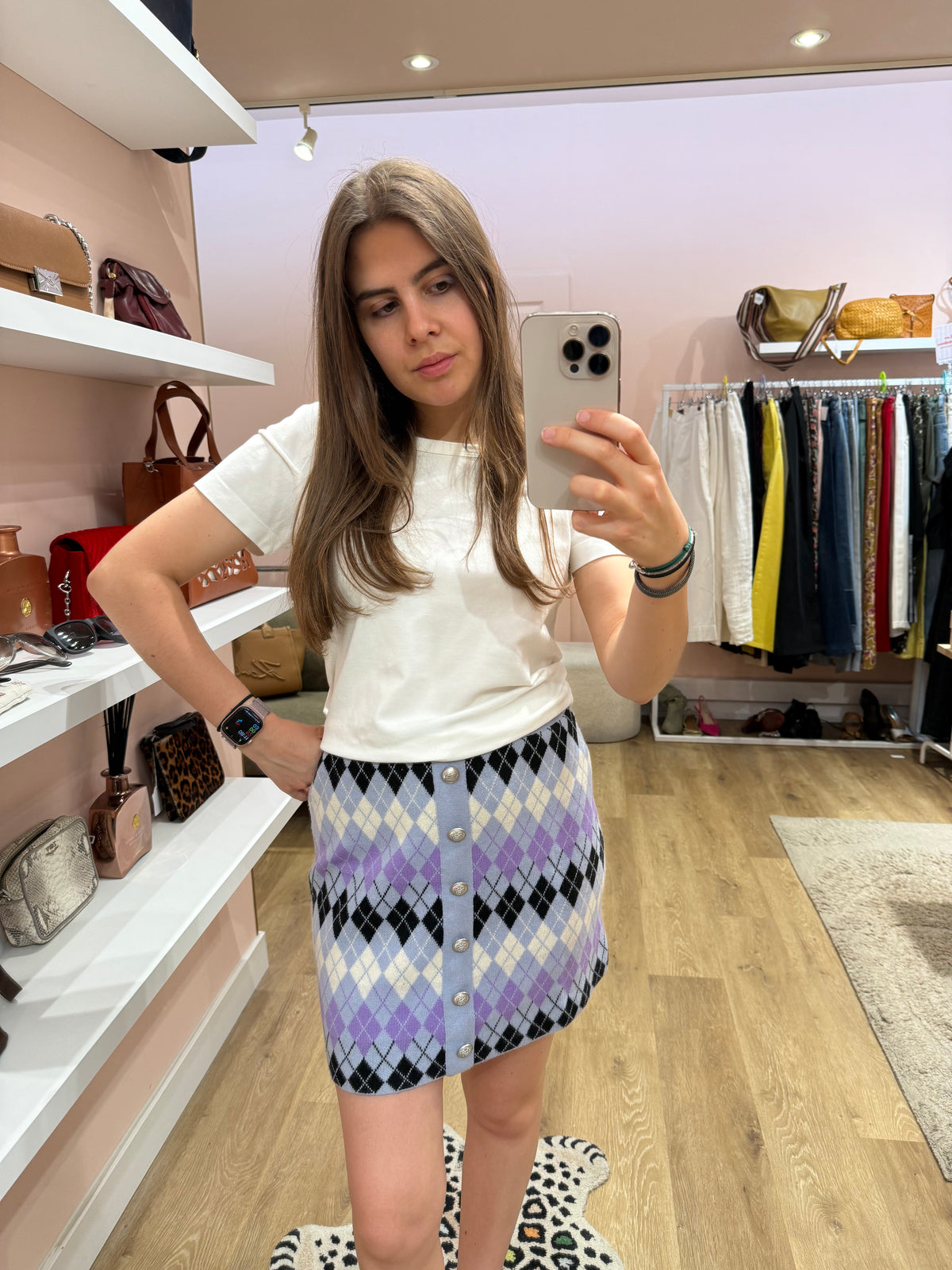 Maje Jupe Bleu, violette T.36 12/07