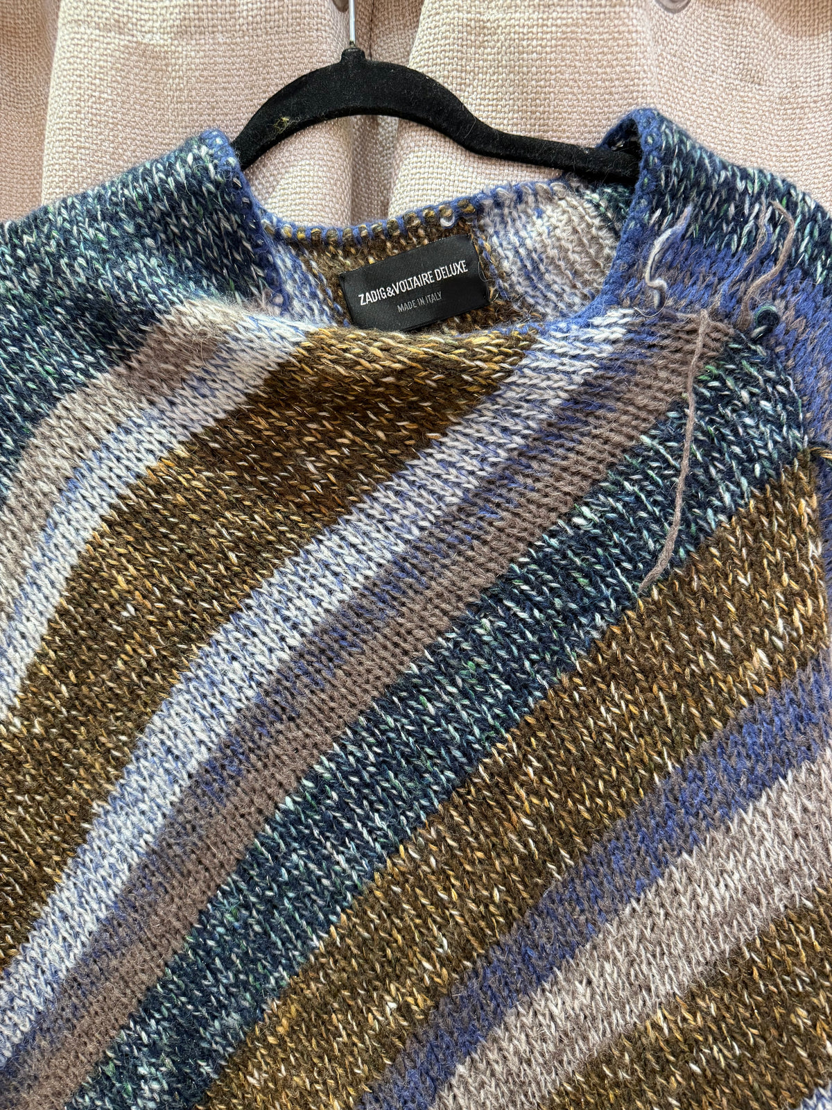 Poncho marron et bleu Zadig & Voltaire T.U