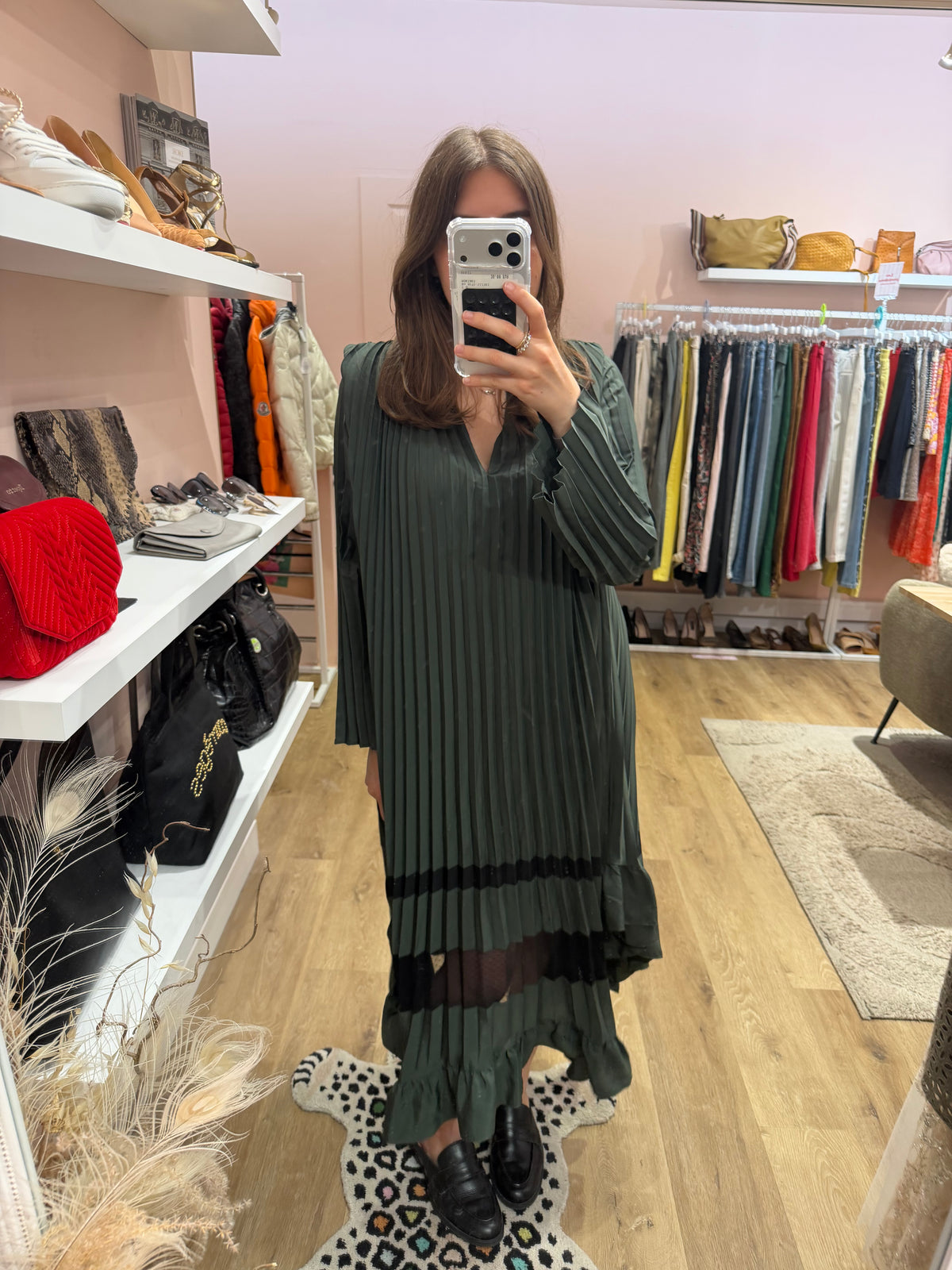 Claudie Pierlot Robe Kaki Robe longue T.M 01/08