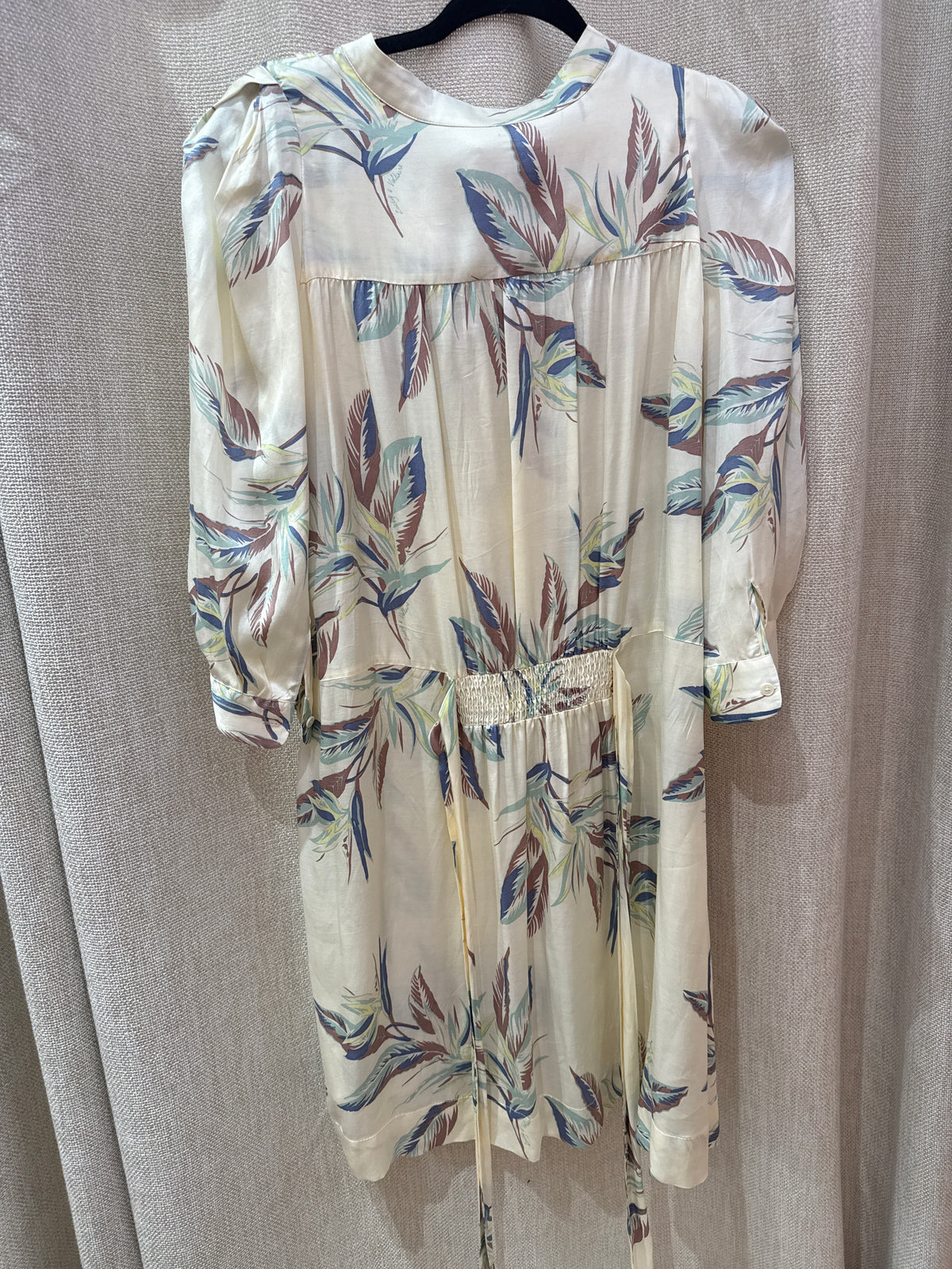 Zadig & Voltaire Robe Bleu et blanche Robe motif feuilles T.L