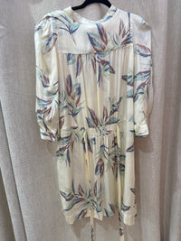 Zadig & Voltaire Robe Bleu et blanche Robe motif feuilles T.L