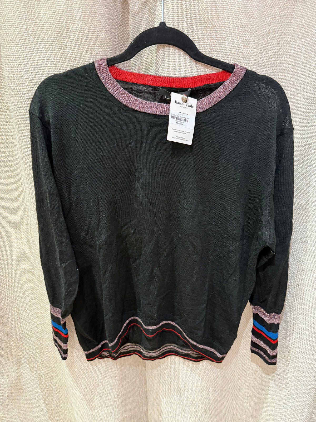 Pull Set Noir Rouge T.M