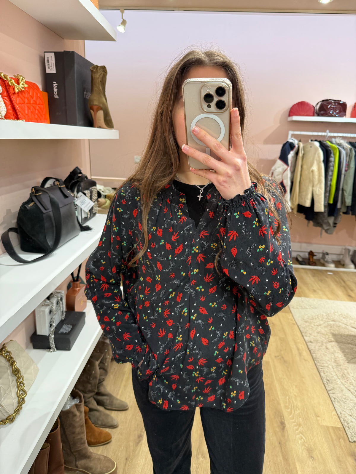 Chemise soie noire Zadig & Voltaire T.M