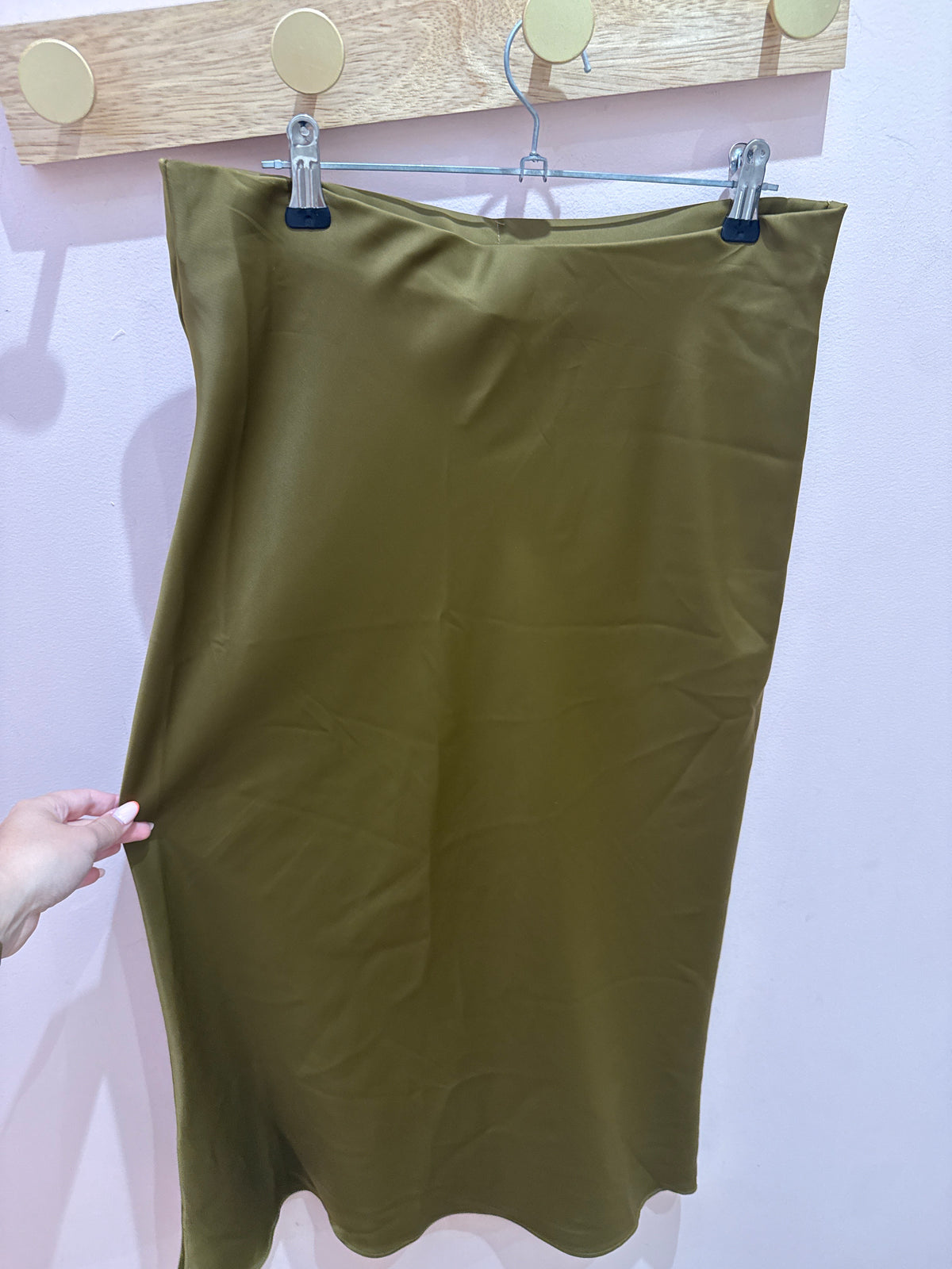 Jupe longue Zara verte T.M