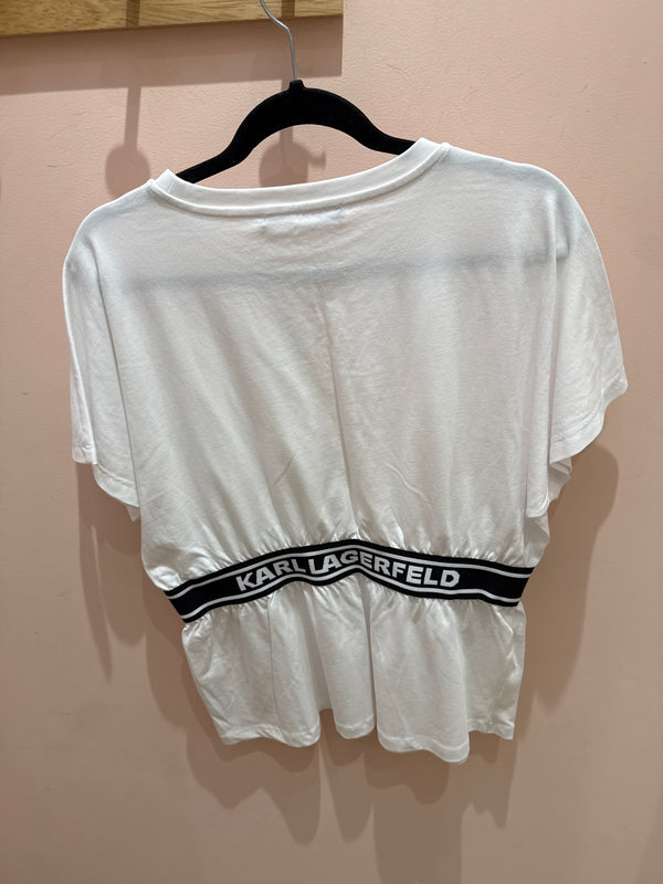 T-shirt blanc Karl Lagerfeld T.XL
