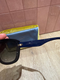Lunettes Gucci noir et bleu logo