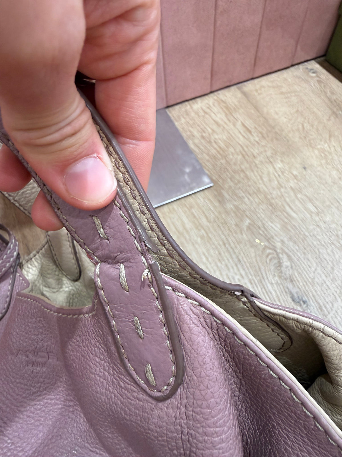 Sac lancel violet en cuir premier flirt 10/06