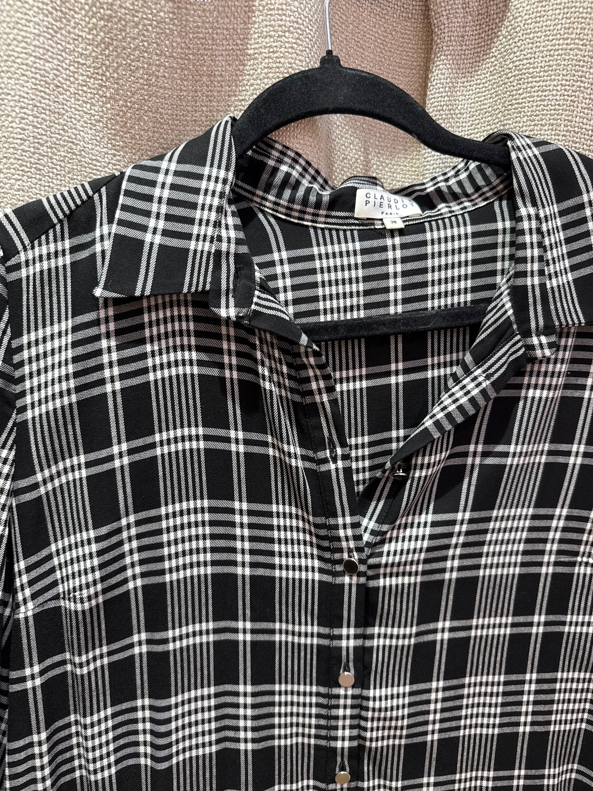 Robe Claudie Pierlot – Noir à carreaux – T.38