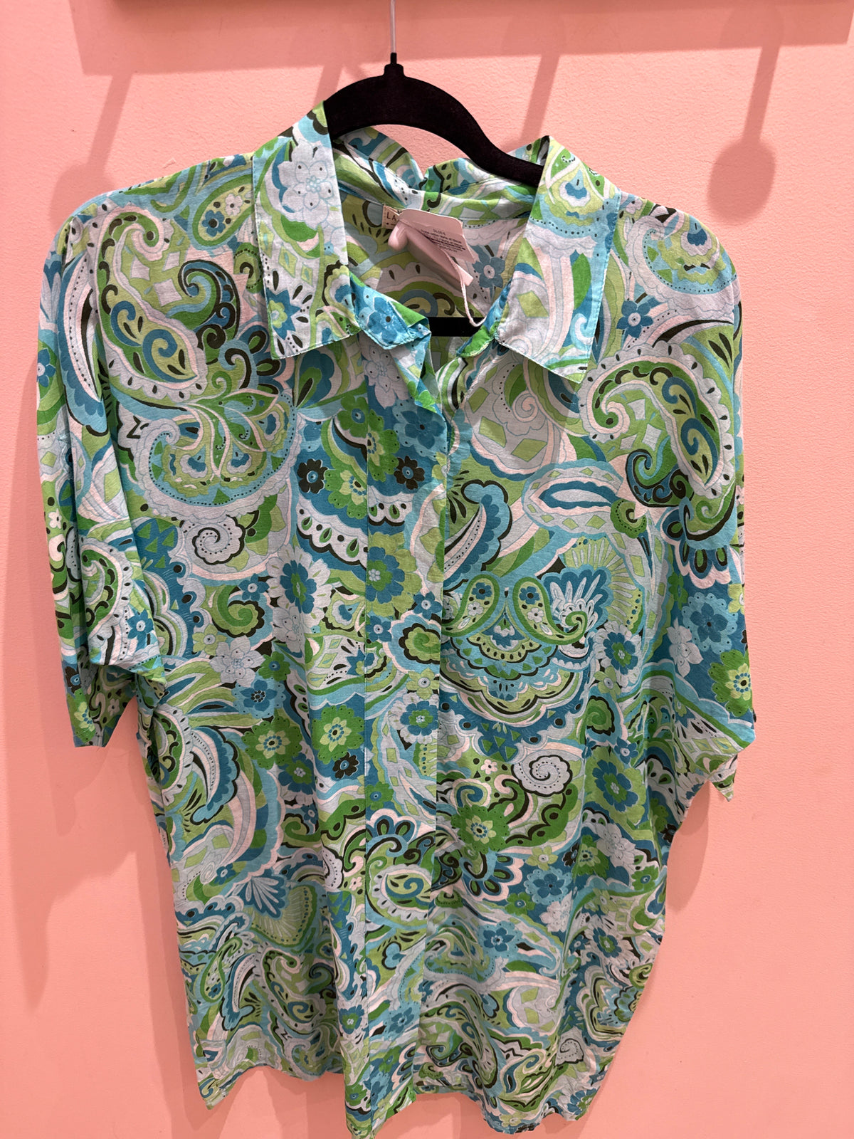 Robe coton Verte et bleue T.TU